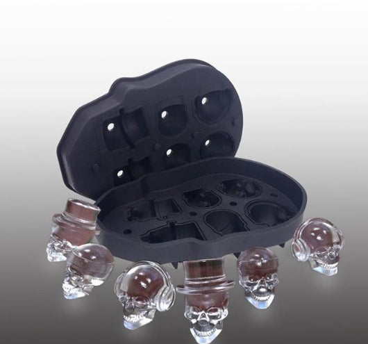 Moule en silicone 3D tête de mort créative pour glaçons, savon, bougies, sucre, pâtisserie et chocolat