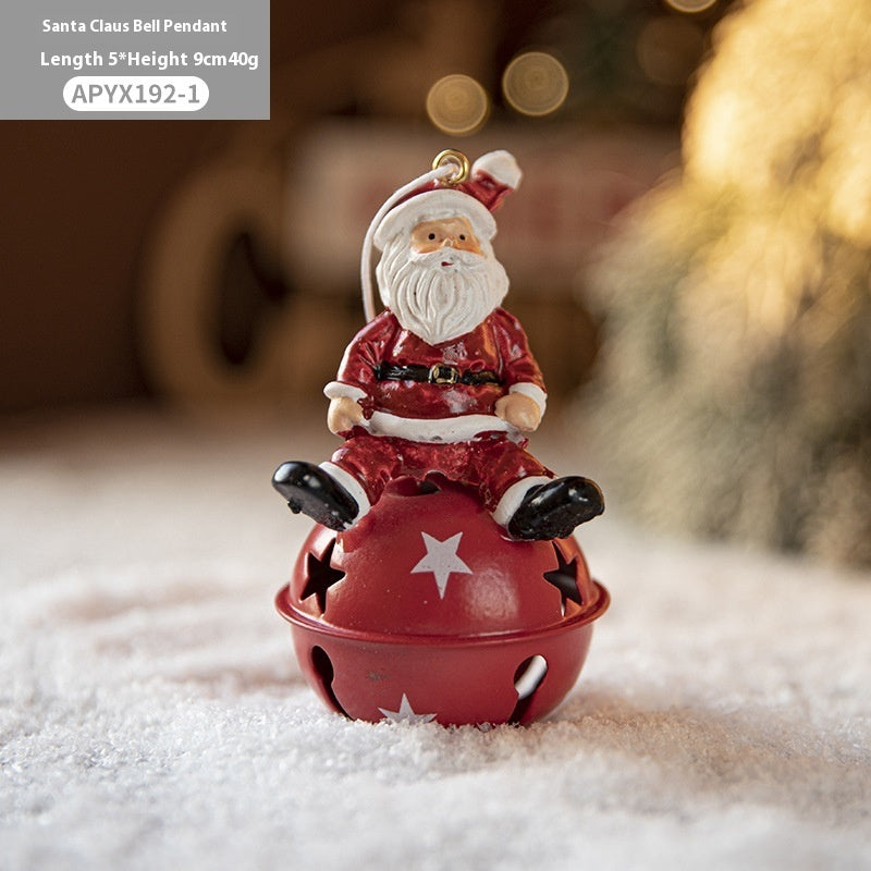 Jul Järnklocka Nordisk Målad Hängsmycke Hartshängen Snögubbe