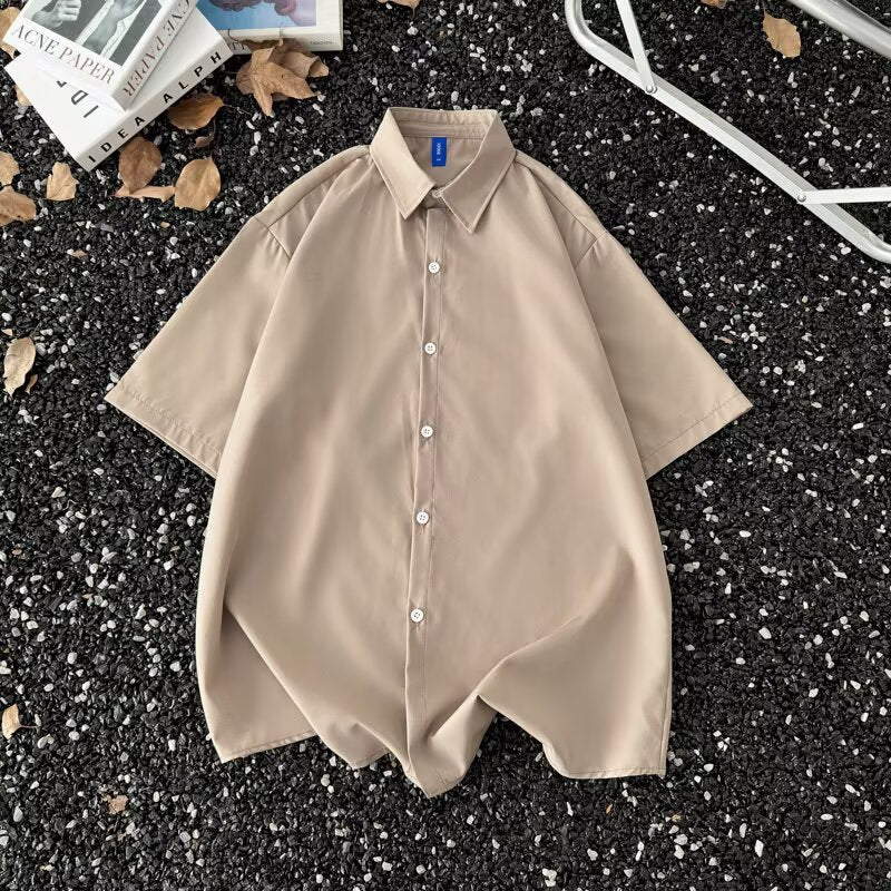 Summer Thin Section Traceless Half-sleeve Shirt Men's Korean Style