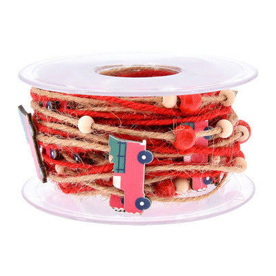 Juldekoration – Röd Femuddig Stjärna &amp; Rosettband