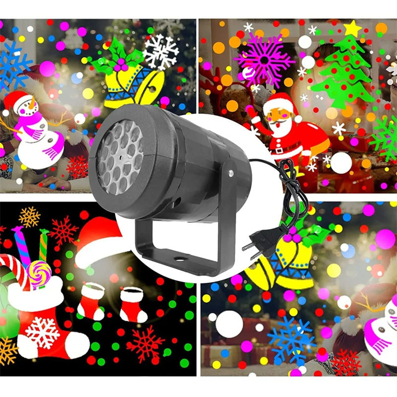 Projecteur LED flocon de neige de Noël – éclairage extérieur et intérieur pour Noël et les fêtes