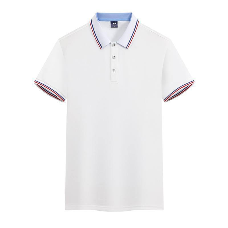 Work Clothes Ice Silk Quick-drying 240g Color Matching Polo Shirt