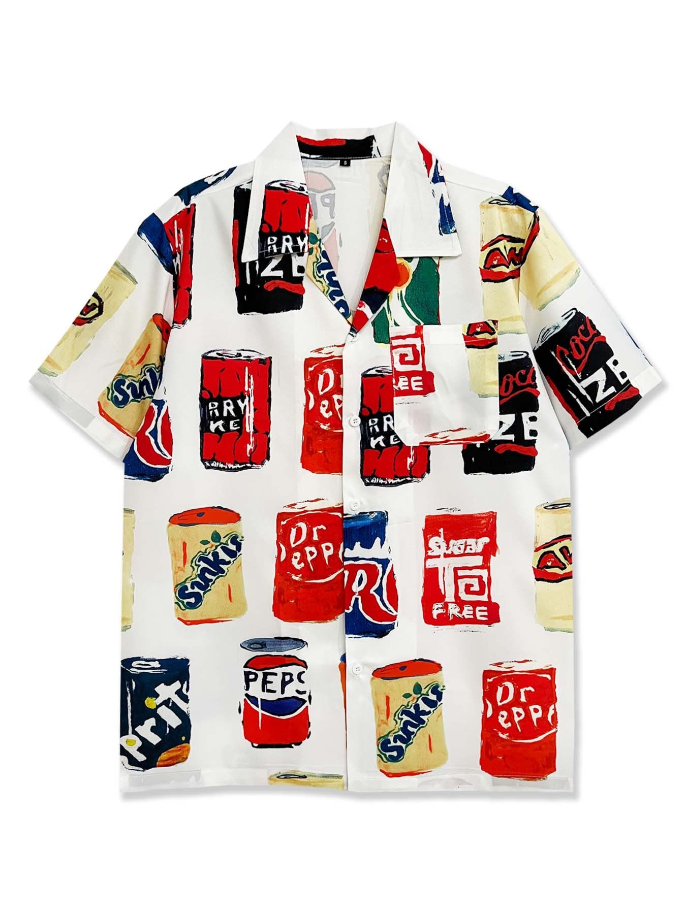 Camisa estampada con estilo vintage retro de dibujos animados