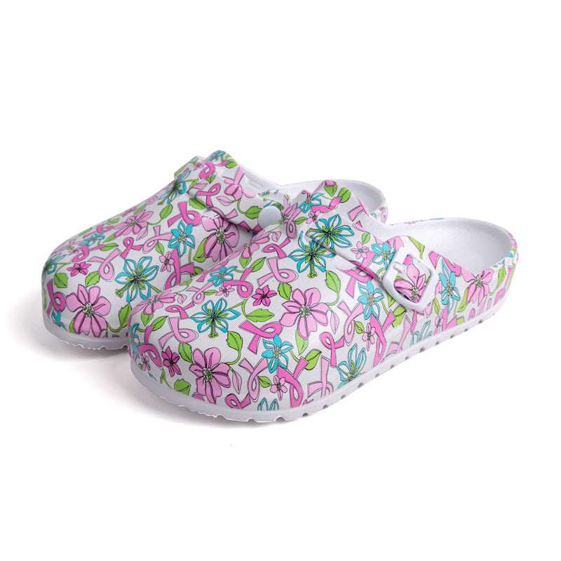 Zapatos creativos de enfermera con dibujos animados para mujer