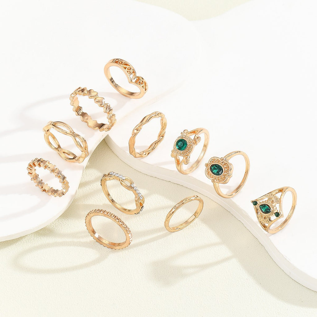 Vintage Diamond Ring Set Personality Accessories