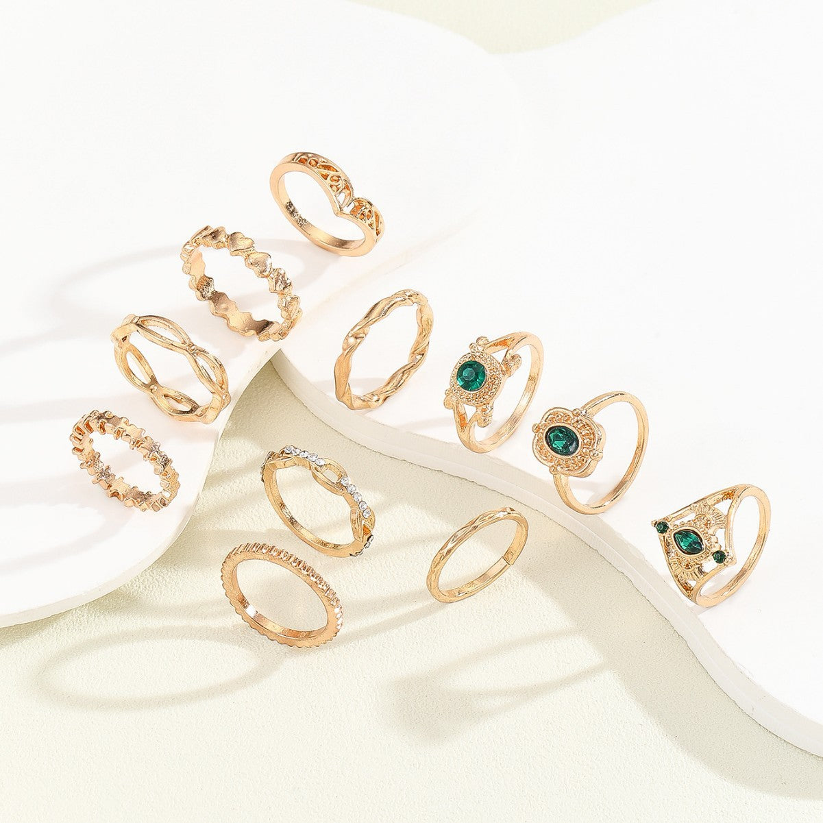 Vintage Diamond Ring Set Personality Accessories