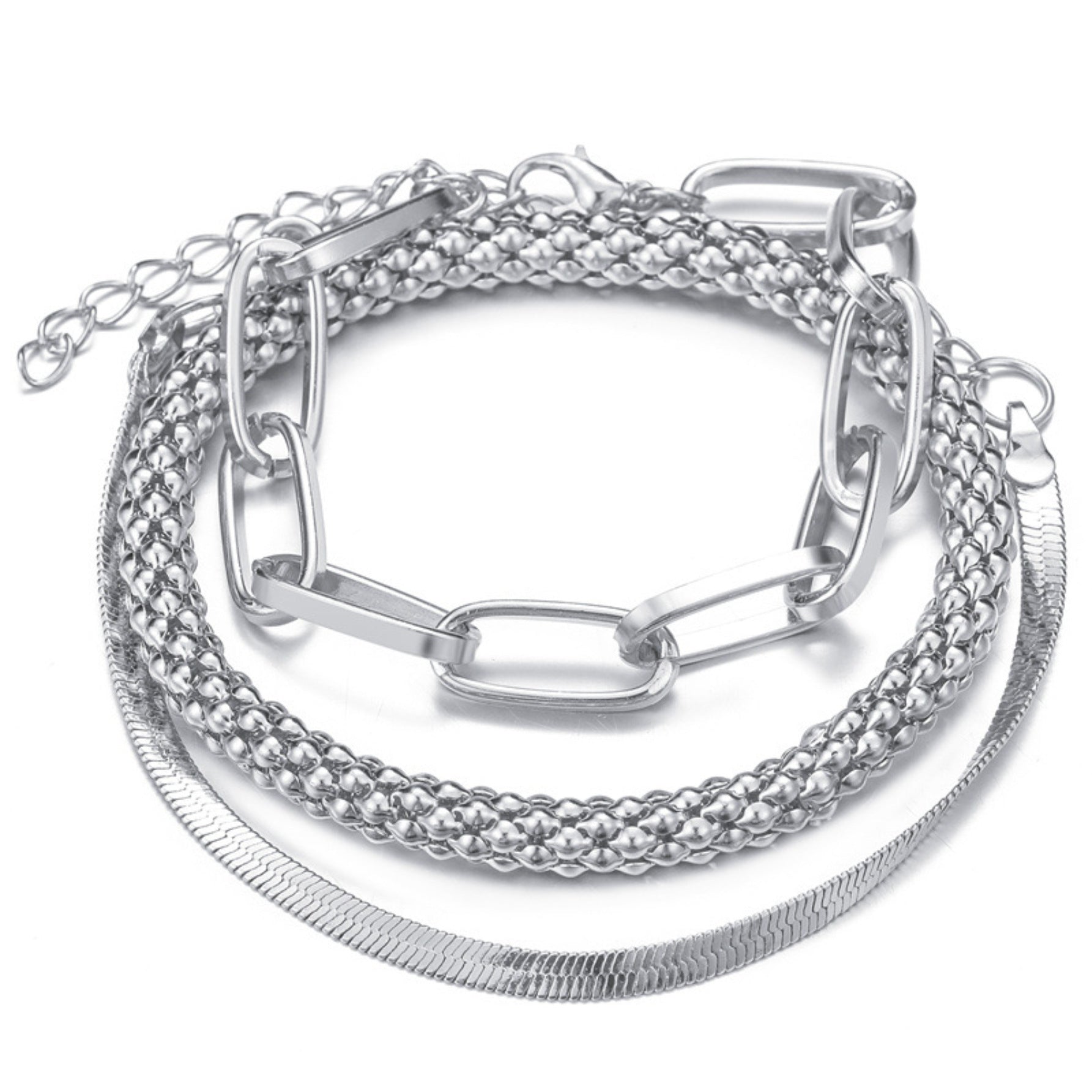 Snake Bone Chain Multi-layer Bracelet Creative Retro 3-piece Set