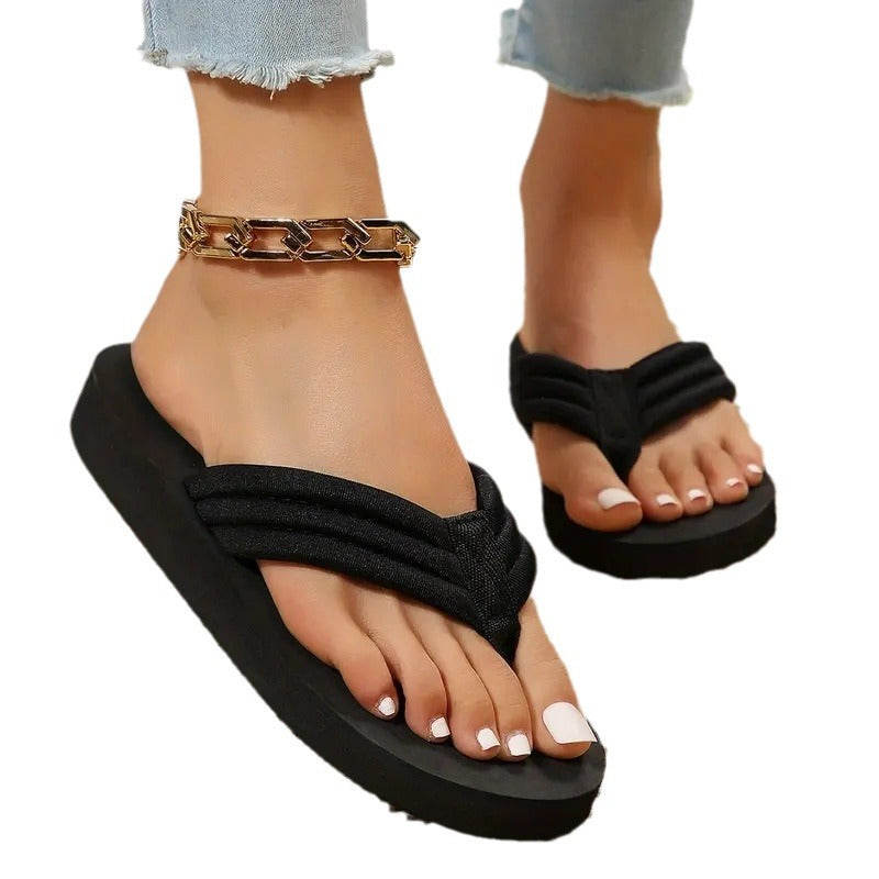 Zapatillas planas antideslizantes para mujer, chanclas para mujer, talla grande