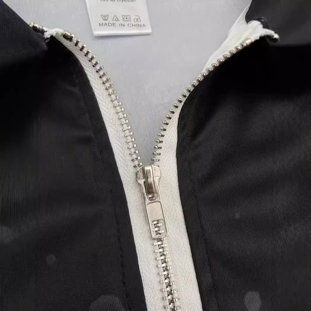 Long-Sleeve Zipper Men's Sports Polo Shirt