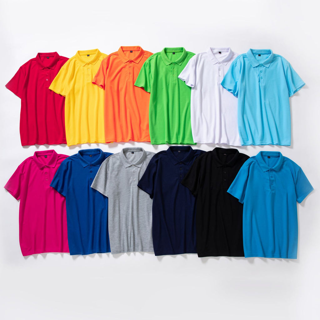 Polo social fina para escritório e uniformes, cor sólida