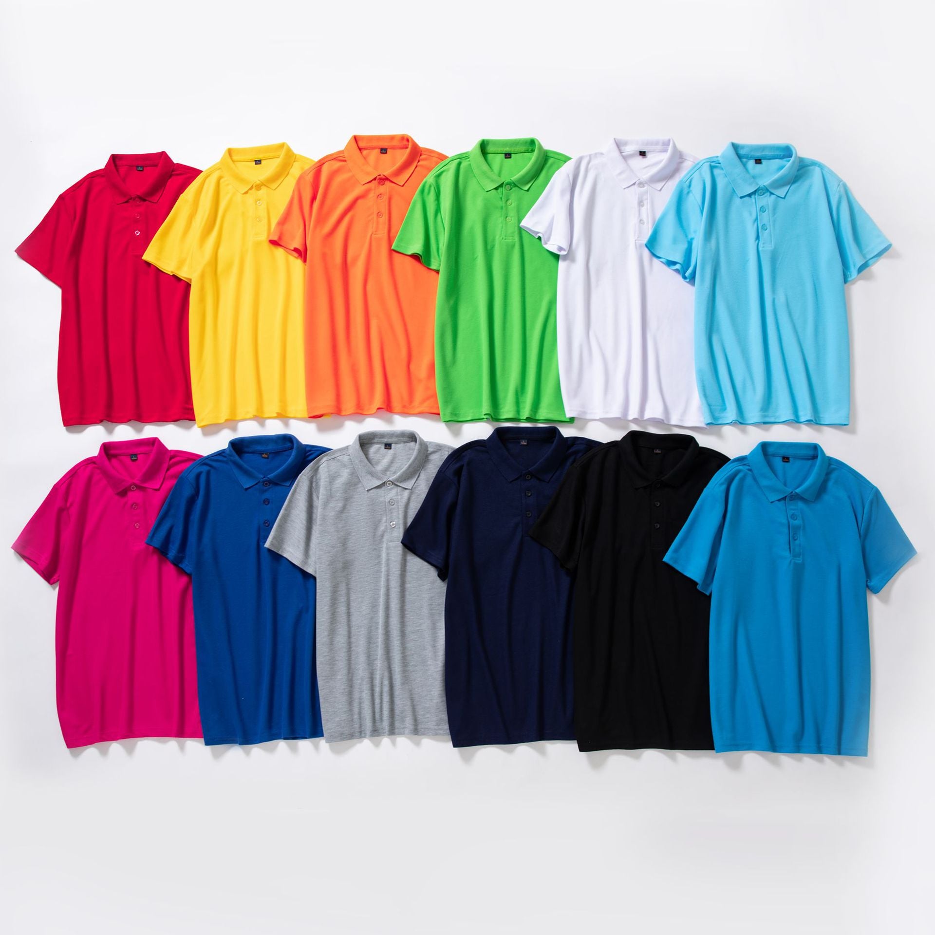 Polo fino de uniforme para oficina de color liso