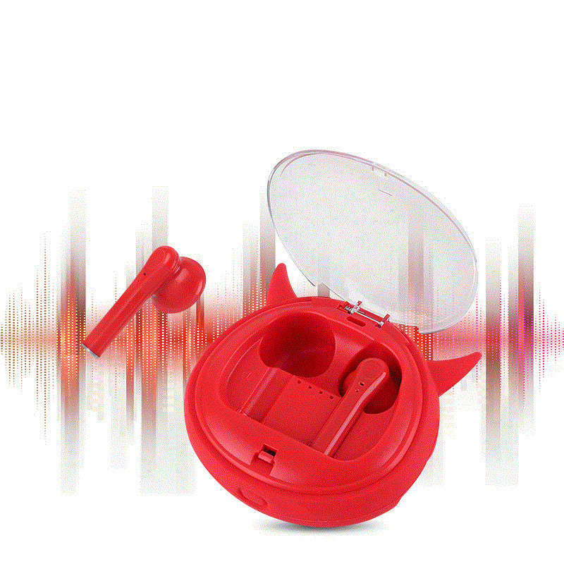 Macaron Red Tws5.0 Trådlöst Bluetooth-headset 