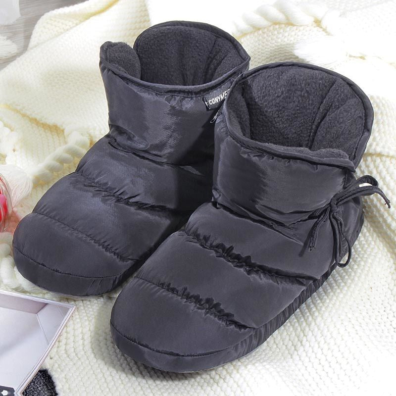 Pantoufles chaudes pour femme d’automne et d’hiver en coton matelassé antidérapantes