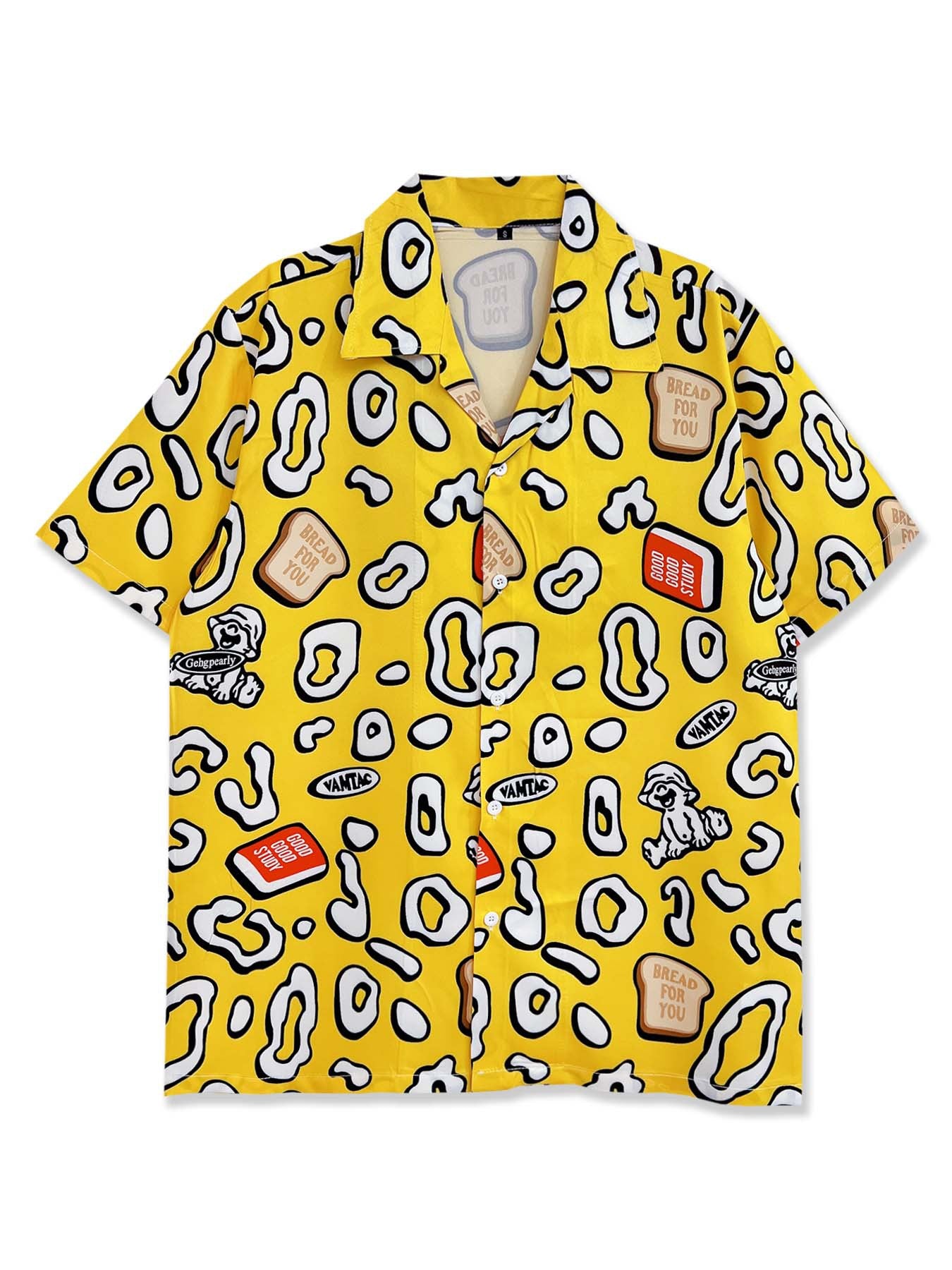 Camisa estampada con estilo vintage retro de dibujos animados