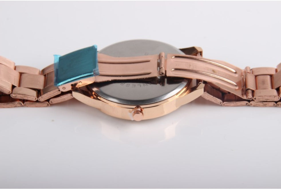 Diamantklocka stålrem kvartsklocka