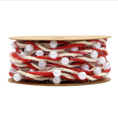 Juldekoration – Röd Femuddig Stjärna &amp; Rosettband