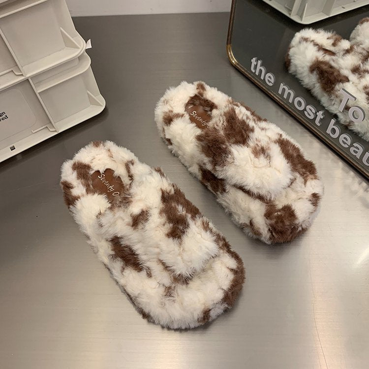 Pilkkukuvioiset Pehmeät Tossut Mukavat Lämpimät Paksupohjaiset