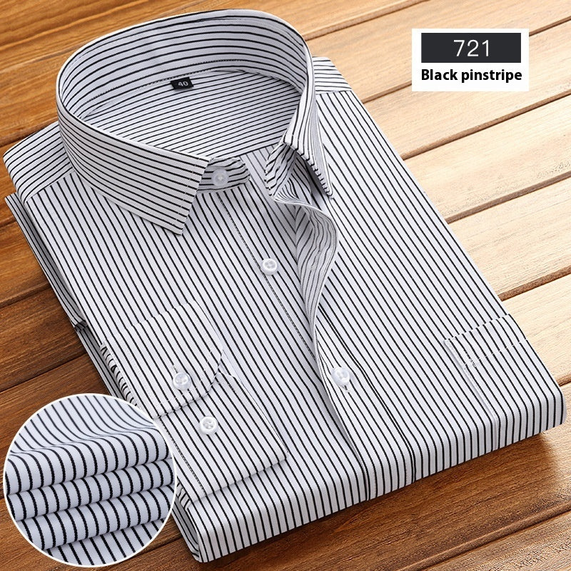 Nueva camisa de hombre de manga larga a rayas para primavera y otoño, estilo business