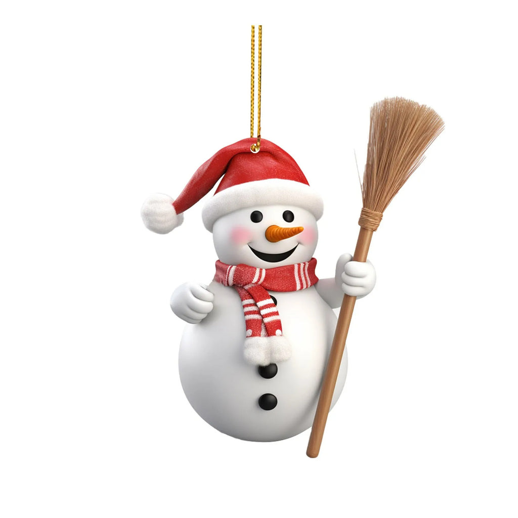 Juldekoration – Snögubbe i Akryl, Hängande Prydnad