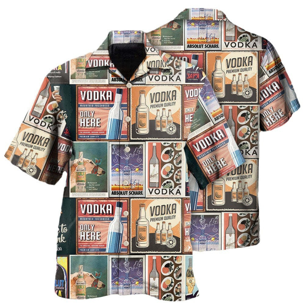 Camisa Casual De Verano Para Hombre Con Estampado De Autobús De Moda