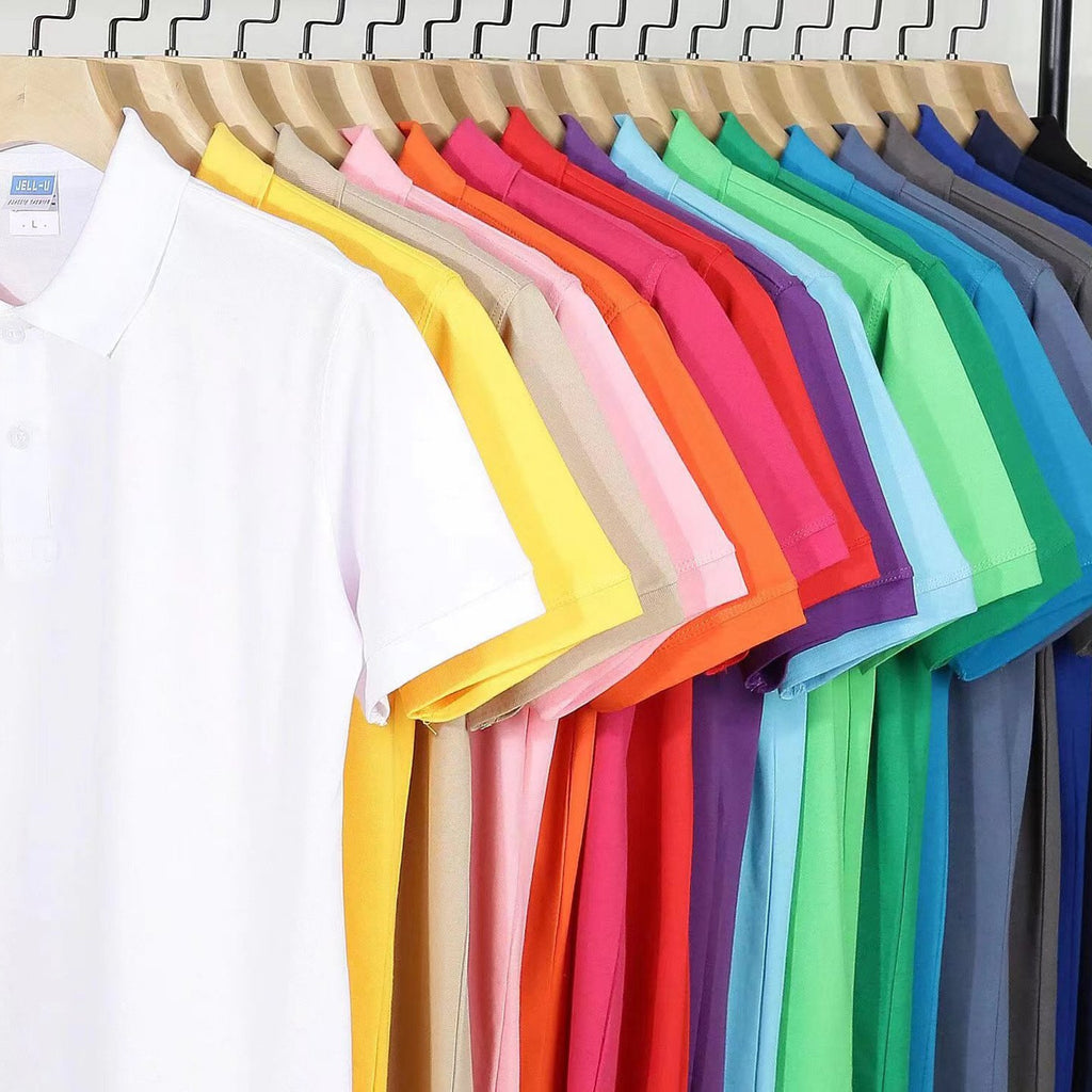 CVC-Kauluksellinen Poolopaita Yksivärinen Työvaate Lyhythihainen