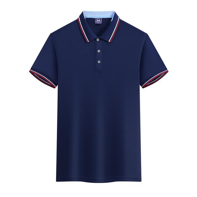 Work Clothes Ice Silk Quick-drying 240g Color Matching Polo Shirt