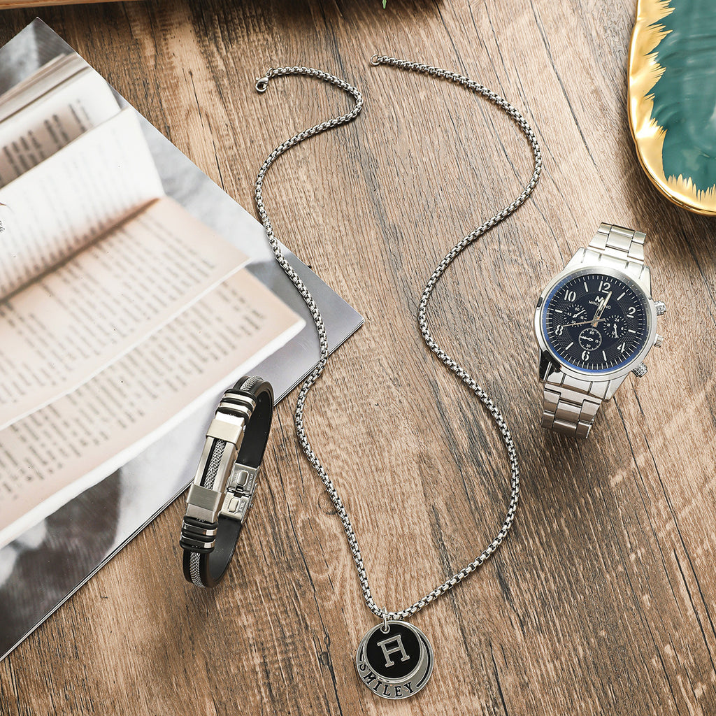 Herrarnas Business Gåvoset – Klocka, Armband och Halsband