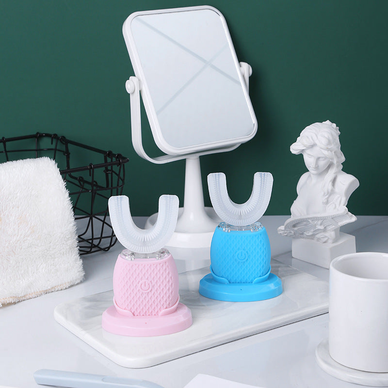 Smart elektrisk tandborste USB-laddningsbar U-formad tand