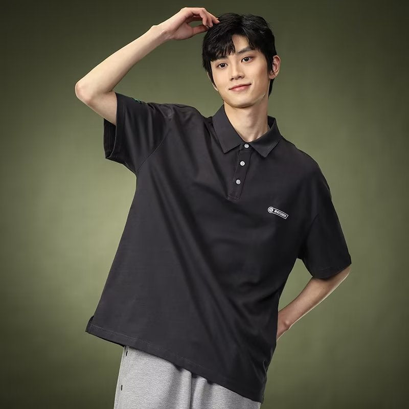 Men's Casual American-style Heavy Loose Lapels Short Sleeve