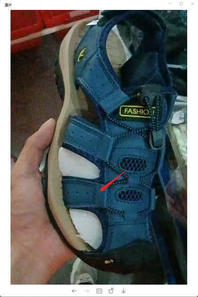 Outdoor-Herrensportsandalen aus Leder in großen Größen