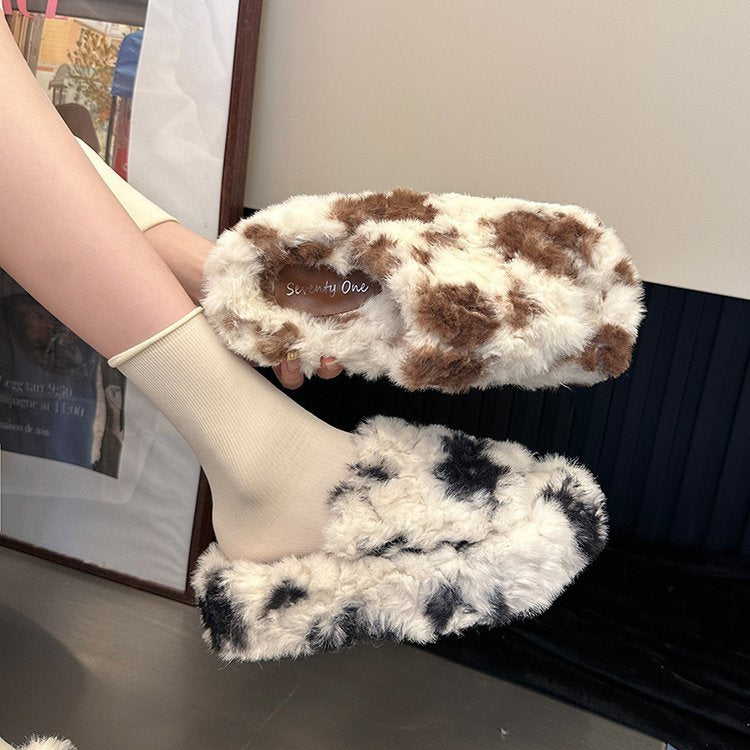 Pilkkukuvioiset Pehmeät Tossut Mukavat Lämpimät Paksupohjaiset