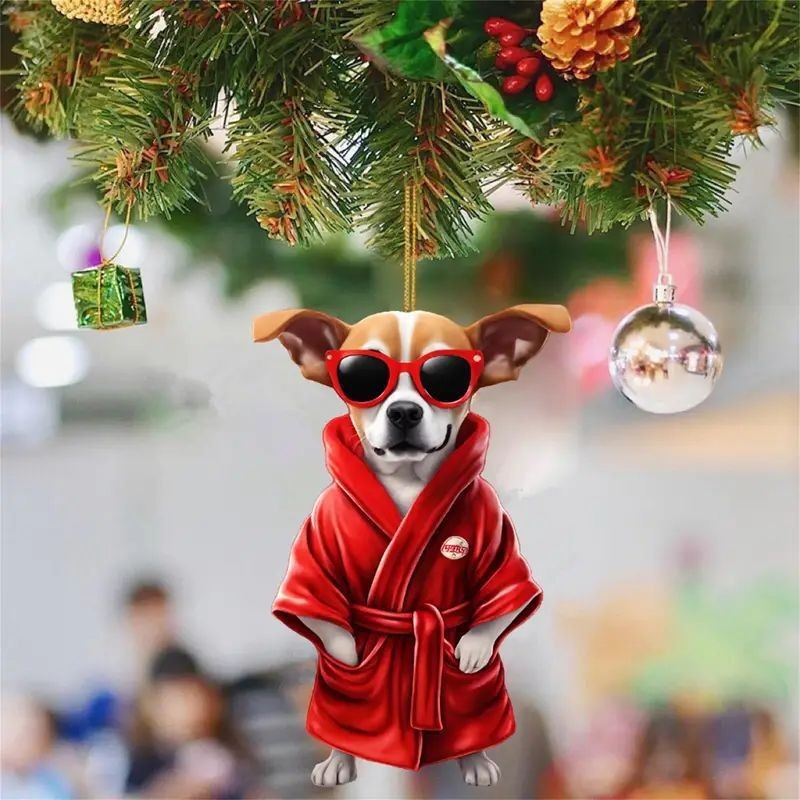 Jul Julgransdekoration Akryl Platta Hängande Dekorationer