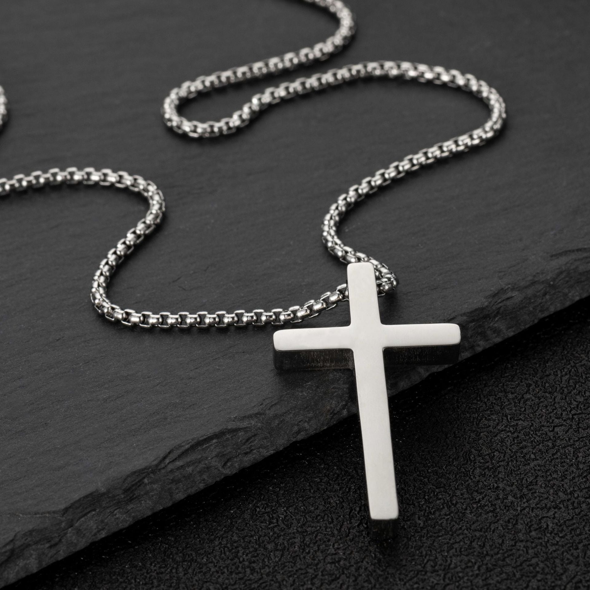 Simple Box Chain Stainless Steel Necklace