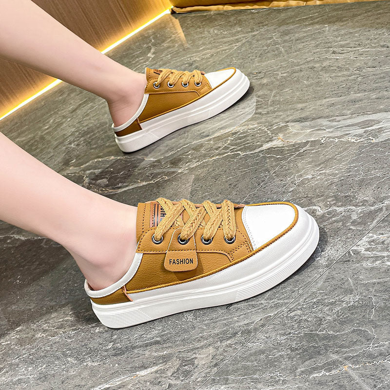 Versatile Casual Half-Support Board Shoes with Comfortable Bag Heel