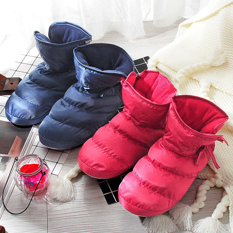 Pantoufles chaudes pour femme d’automne et d’hiver en coton matelassé antidérapantes