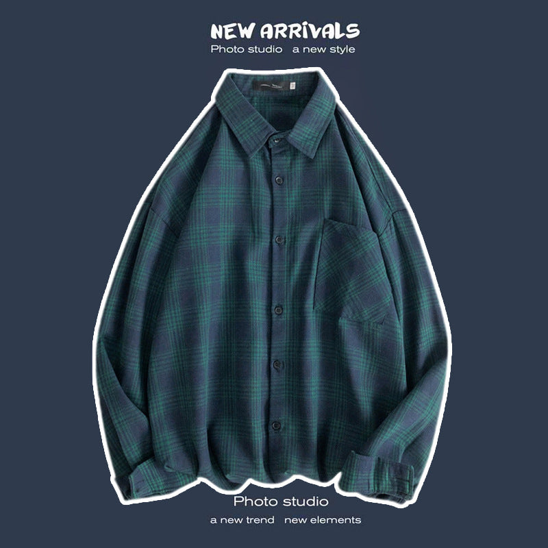 Lässiger, modischer Herren-Retro-Karomantel