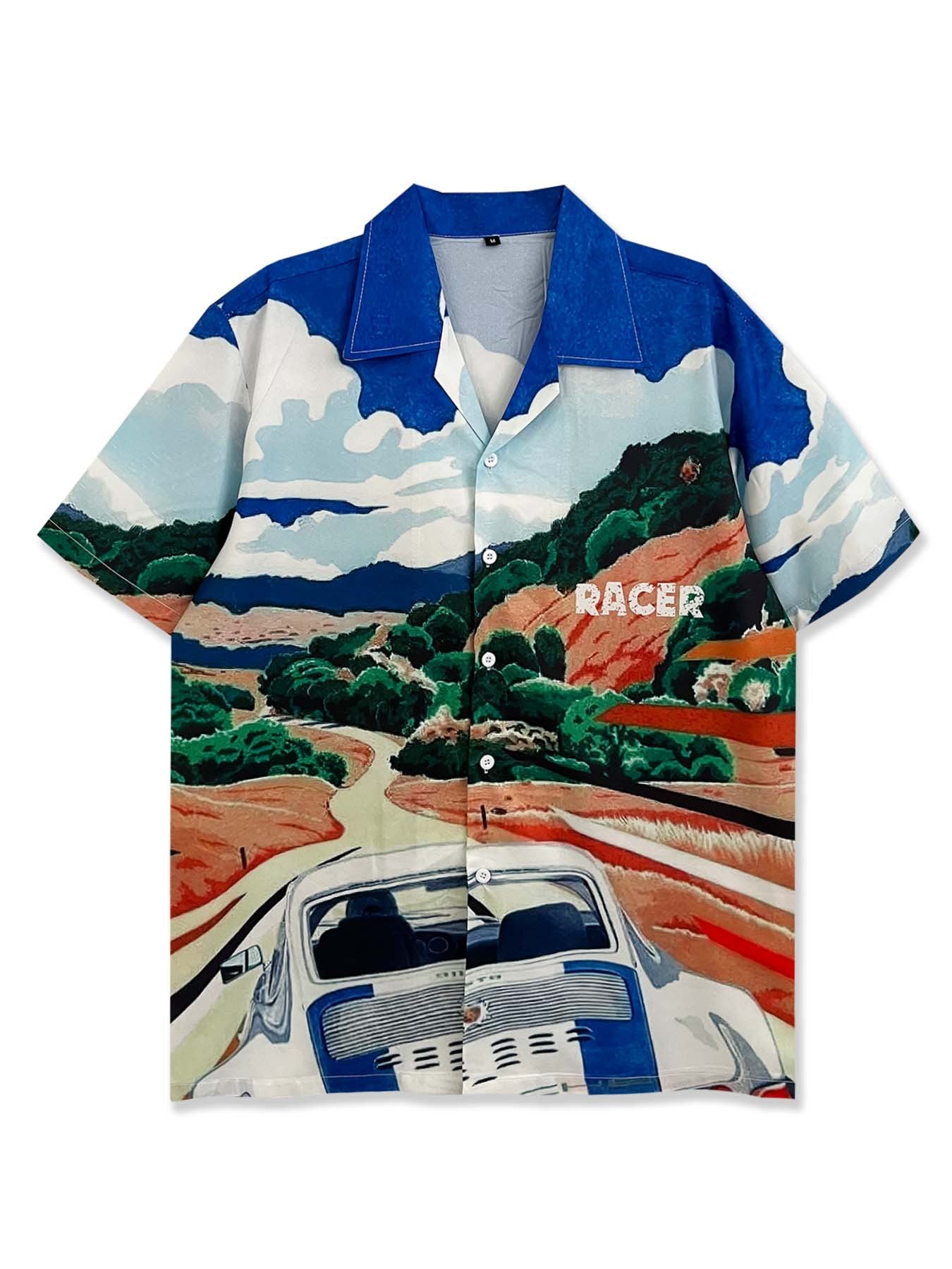Camisa estampada con estilo vintage retro de dibujos animados