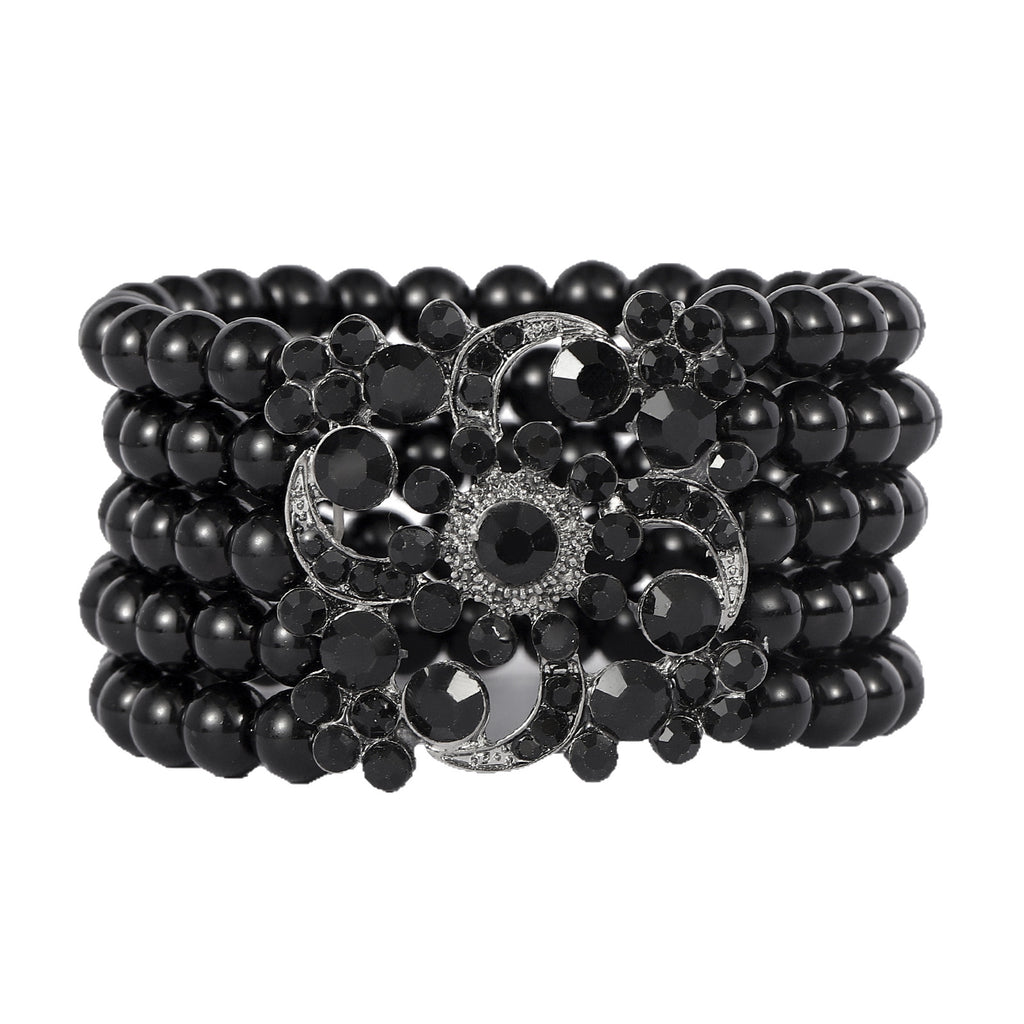 Women's Simple Retro Multi-Layer Pearl Diamond Bracelet