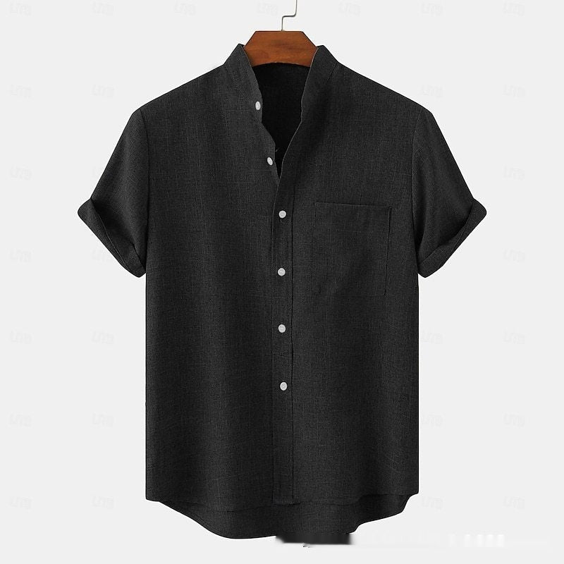 Camisa Holgada Casual de Manga 3D a Rayas para Hombre para la Playa