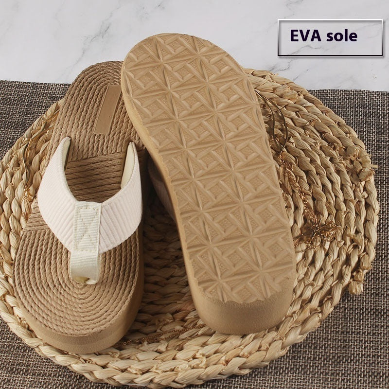 Chanclas de plataforma EVA para mujer, de verano, para exterior