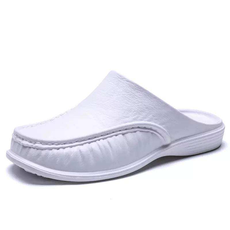 Herren-Slipper für den Sommer aus Leder, lässige Sandalen, rutschfeste neue Ledersandalen, große Größen, Strand- und Outdoorschuhe