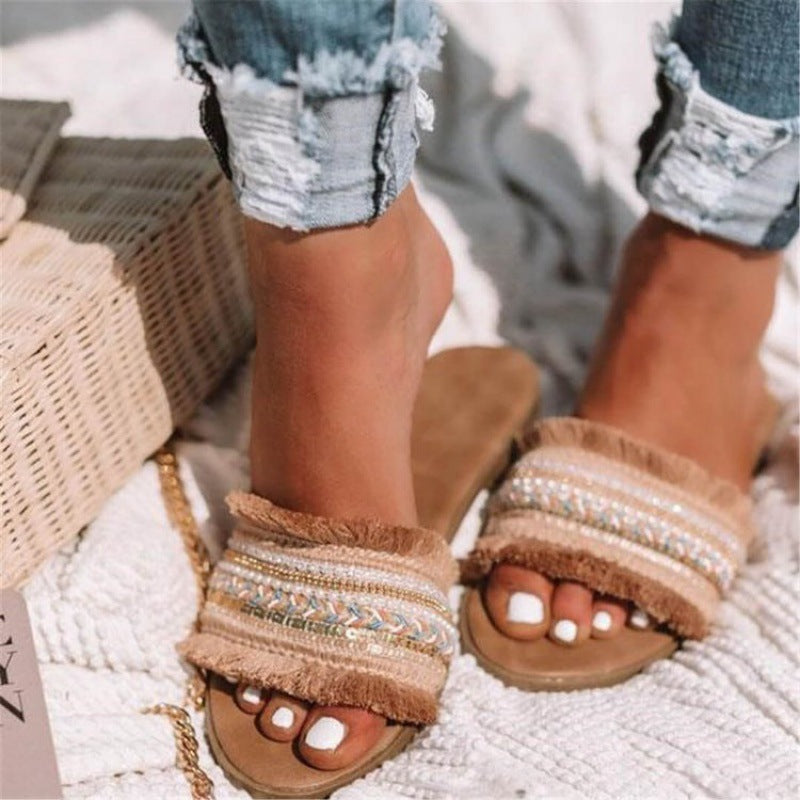 Flade Sandaler, Sandaler Og Hjemmesko, Dameovertøj, Plus Size