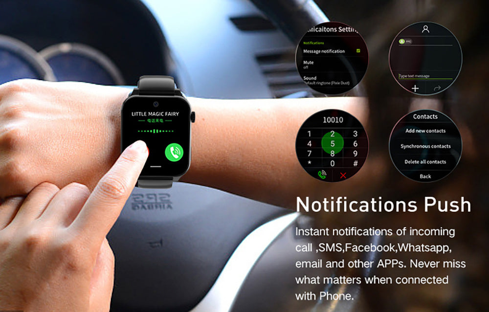 Smartklocka med stor 2,0-tums skärm, utvecklad för underhåll och mobil användning direkt från handen.