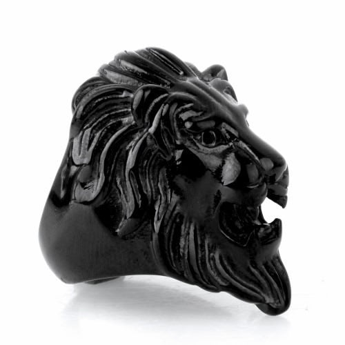 Personality Punk Lion Head Ring Men