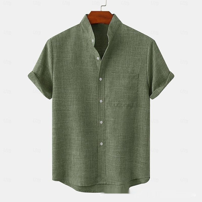 Camisa Holgada Casual de Manga 3D a Rayas para Hombre para la Playa