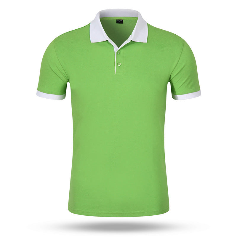 Camiseta publicitaria con cuello de color