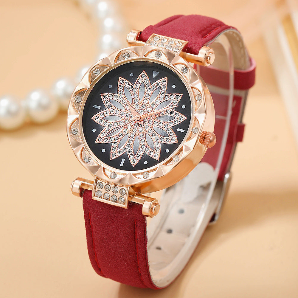 Kvartsarmbandsur i femdelat presentset – komplett smyckeskollektion