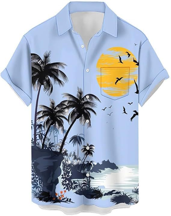 Camisa casual de manga corta para hombre, combinable con todo