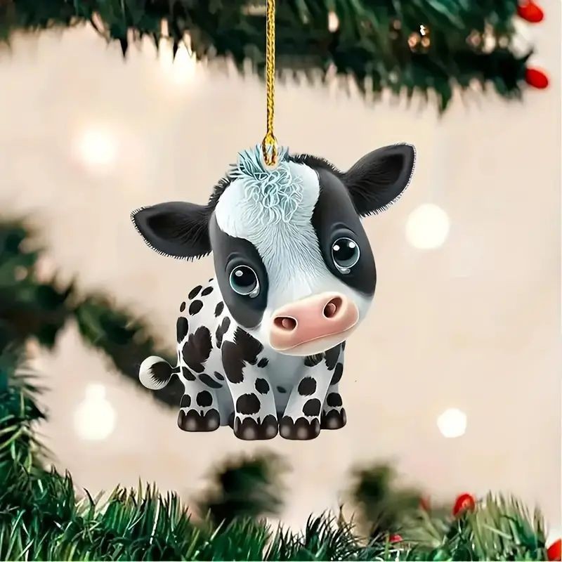 Jul Julgransdekoration Akryl Platta Hängande Dekorationer