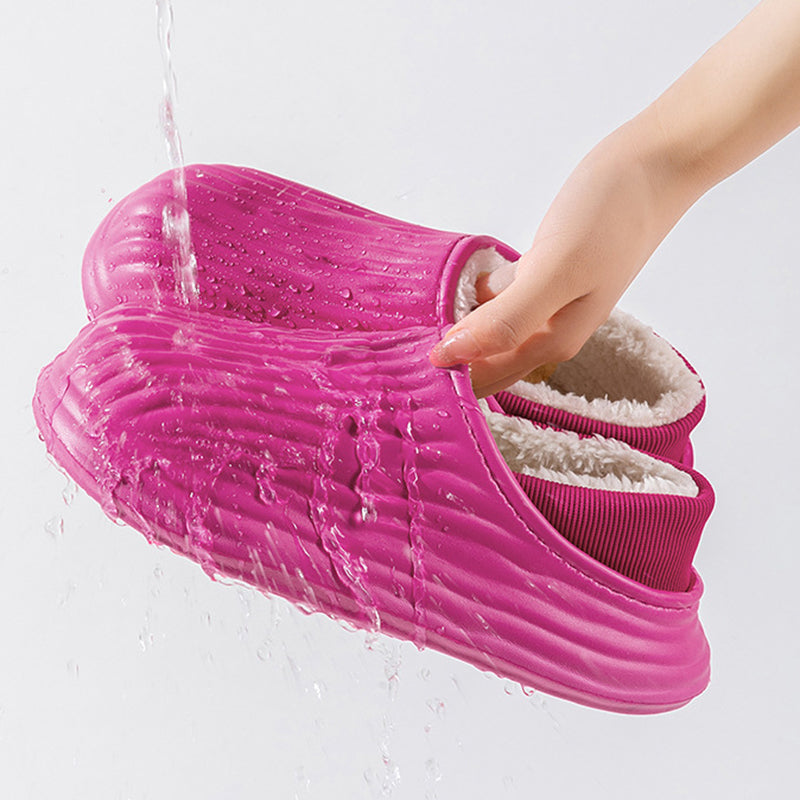 Pantuflas invernales gruesas de moda para mujer, zapatos de interior y exterior, cálidos y afelpados para casa y posparto